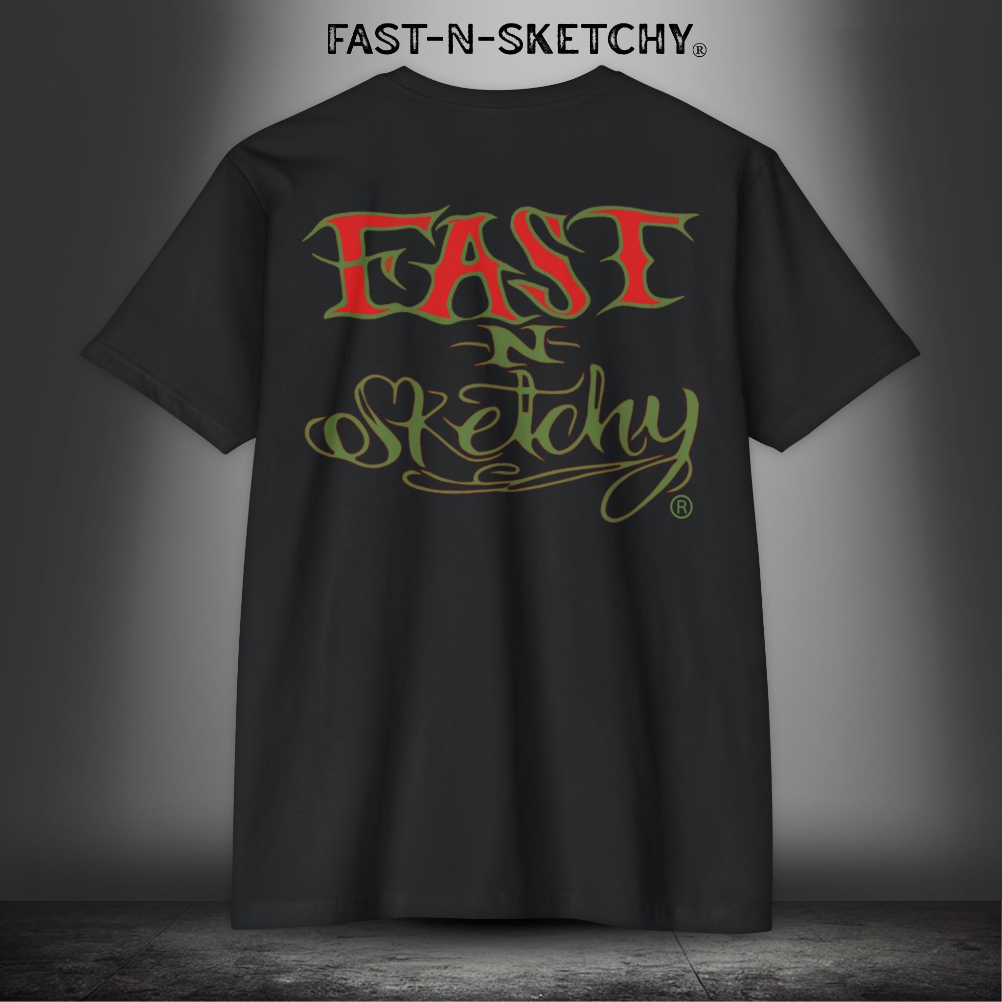 ORIGINAL FNS LOGO (Military Greed/Red): T-shirt Next Level 6210