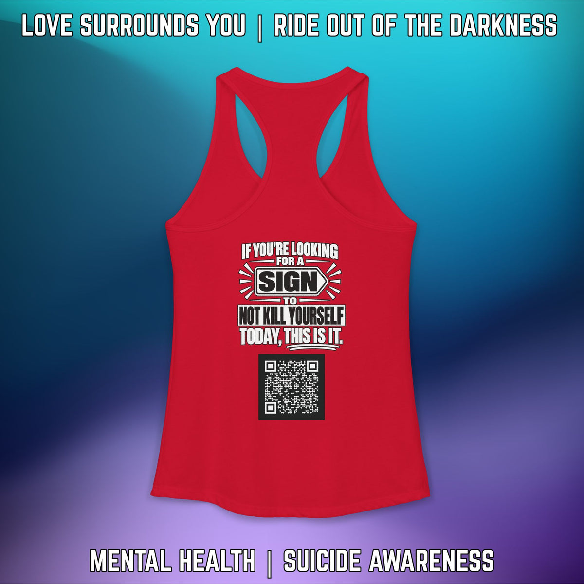 If You're Looking for a Sign.... QR Code Women's Ideal Racerback Tank - LSY