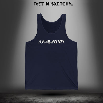 No Face No Case Tank Top — Fast-N-Sketchy Moto Helmet Graphic Tank