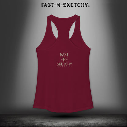Grippy Sox Grippy Box: FAST-N-SKETCHY - Racerback Tank Top