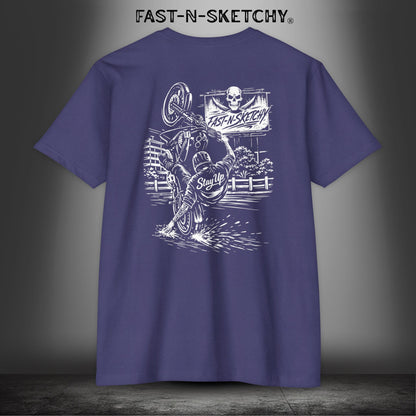 Stay Up Biker Edition Premium Fitted Tee