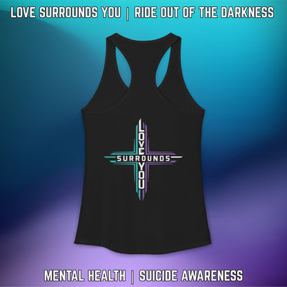Cross "Love Surrounds You" Women's Ideal Racerback Tank - LSY
