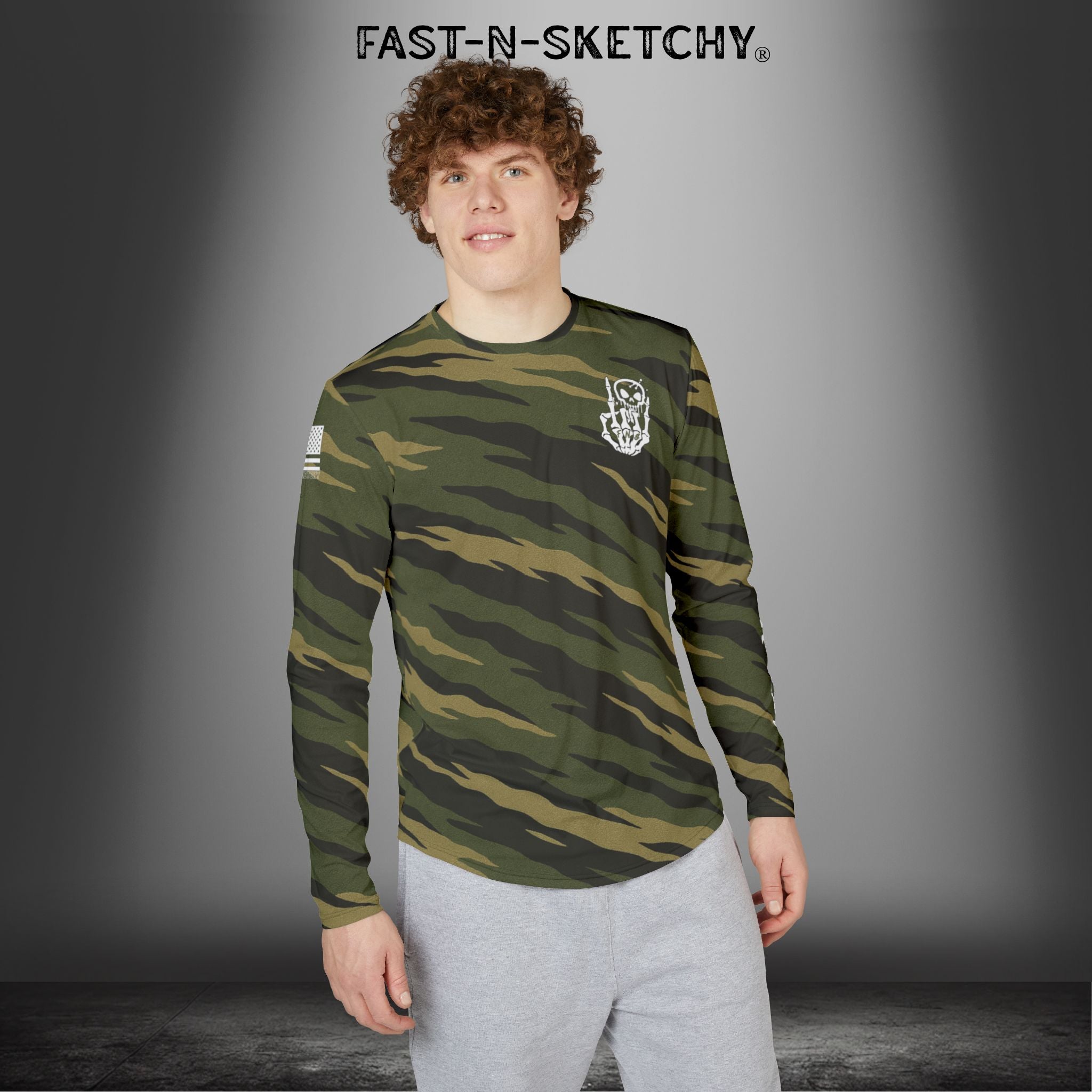 Tigerstripe Camo UV Protection Long Sleeve Shirt for Riding and Outdoors