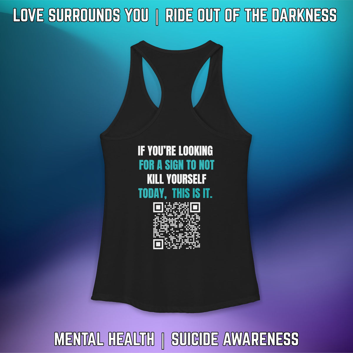 If You're Looking for a Sign.... QR Code Women's Ideal Racerback Tank - LSY