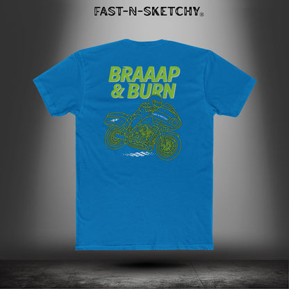 BRAAAP & BURN: Bagger Racing Biker Edition Relaxed Classic Tee