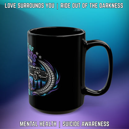 Ride Out of Darkness 2026 Black Mug — Mental Health & Suicide Awareness - LSY