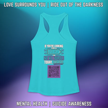 If You're Looking for a Sign.... QR Code Women's Ideal Racerback Tank - LSY