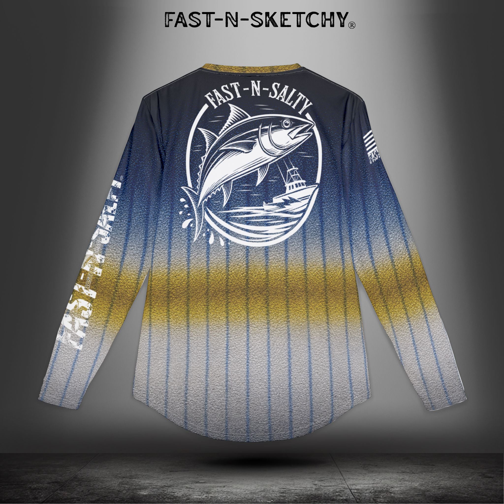 Yellowfin Tuna Camo Fast-N-Salty UV Protection Long Sleeve Shirt