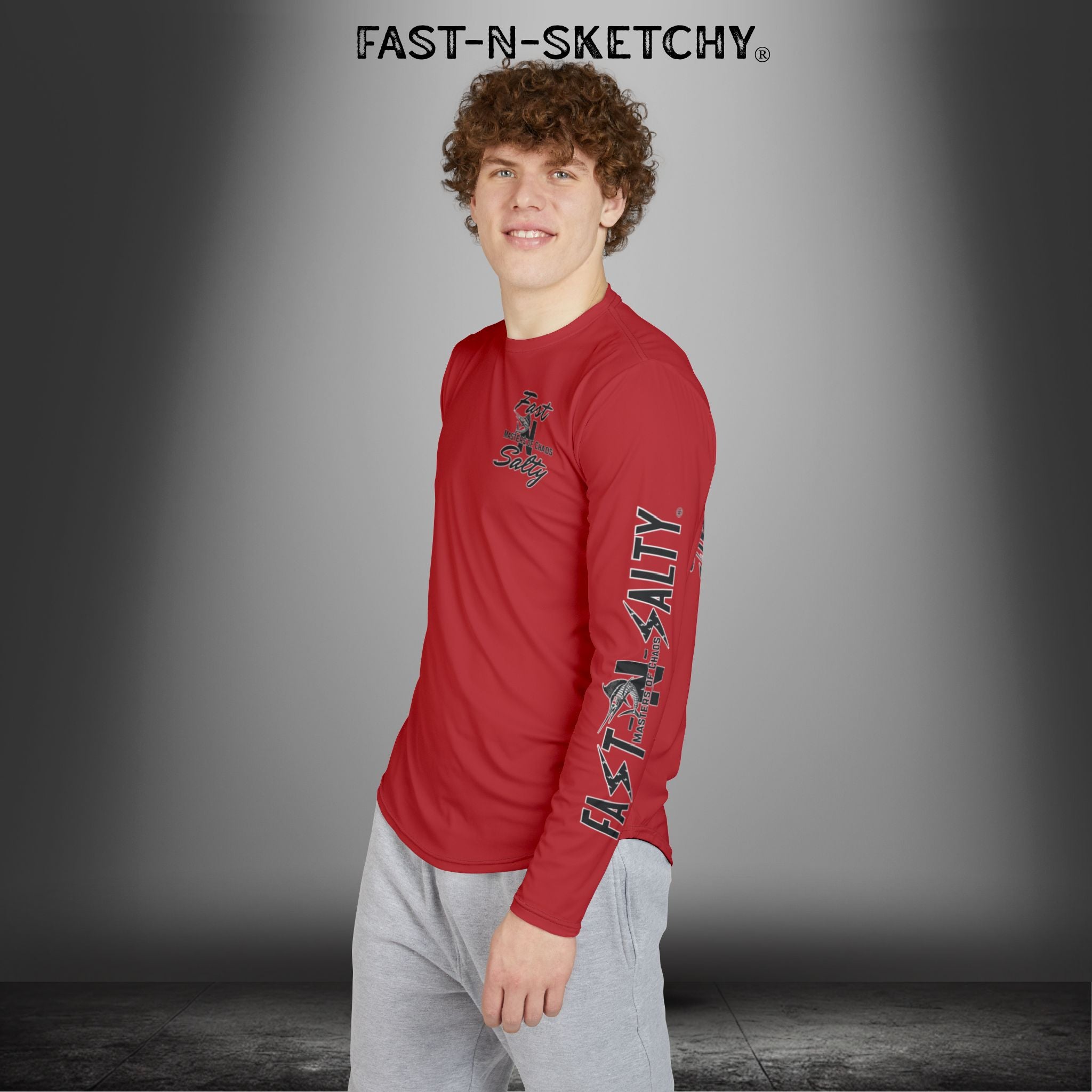 Fast-N-Salty UV Protection Long Sleeve Shirt - (Red)