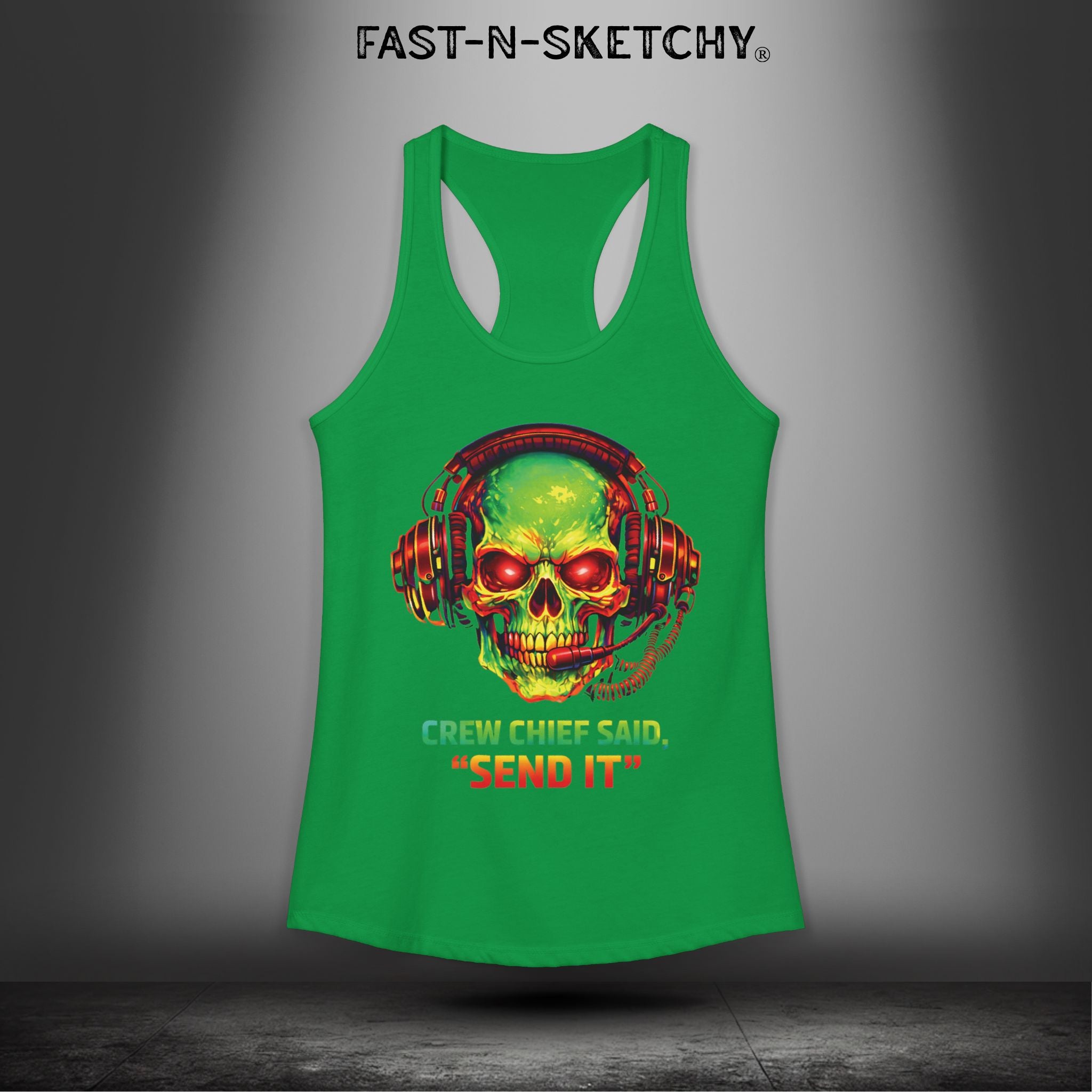 Crew Chief Said, Send It: Bagger Racing Biker Edition Razorback Tank