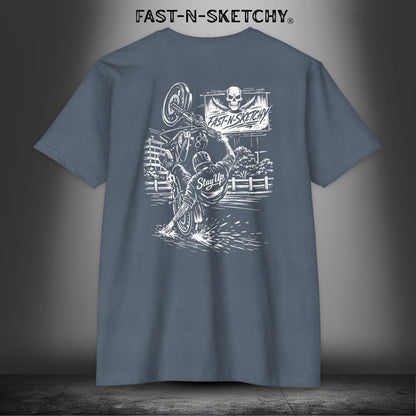 Stay Up Biker Edition Premium Fitted Tee