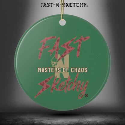 Santa Said Better Check Yourself Ceramic Ornament