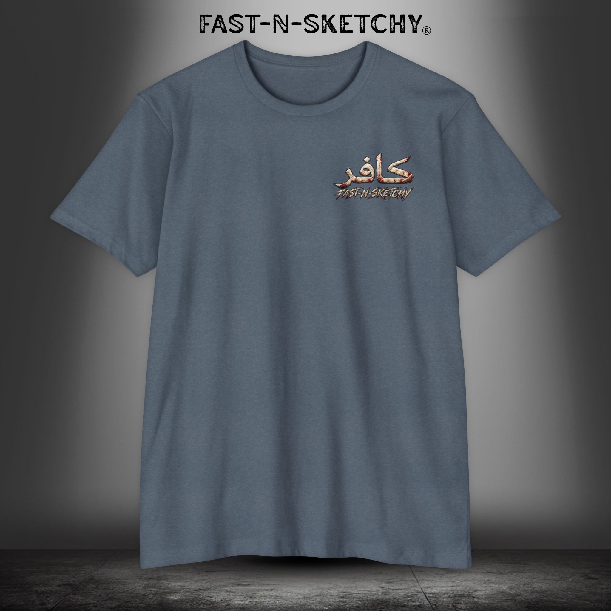 Infidel Skull Tee — Patriotic American Flag Skull: Military Edition