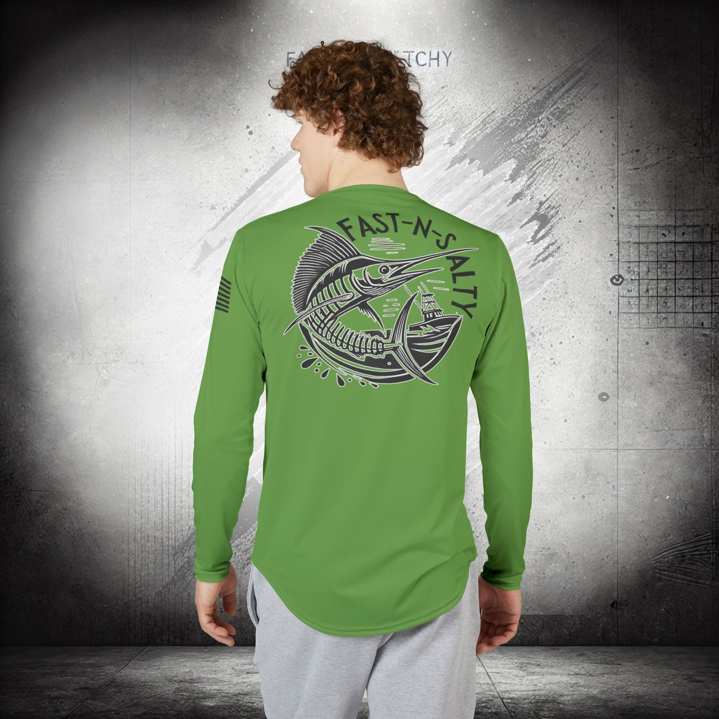 Fast-N-Salty UV Protection Long Sleeve Shirt - (Green) Perfect for Outdoor Adventures and Fishing