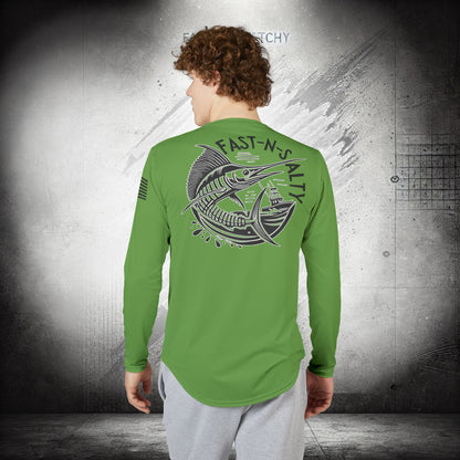 Fast-N-Salty UV Protection Long Sleeve Shirt - (Green) Perfect for Outdoor Adventures and Fishing