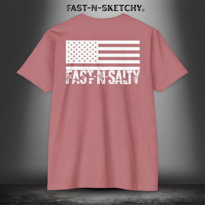 Fast-N-Salty Flag Tee — Premium Fitted Patriotic T-Shirt