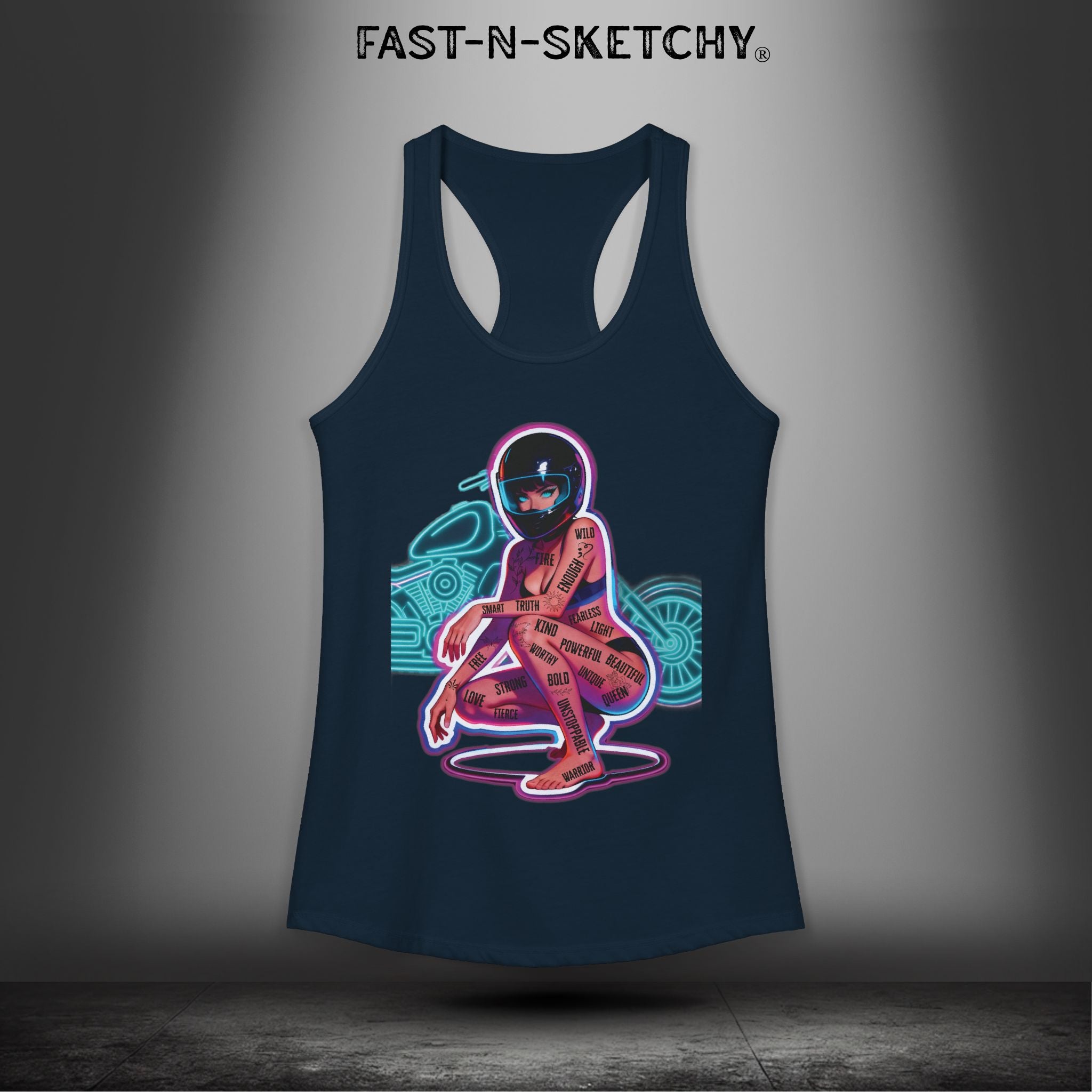 I am Enough: FAST-N-SEXY - Racerback Tank Top