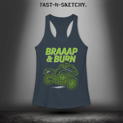 BRAAAP & BURN: Bagger Racing Biker Edition Razorback Tank