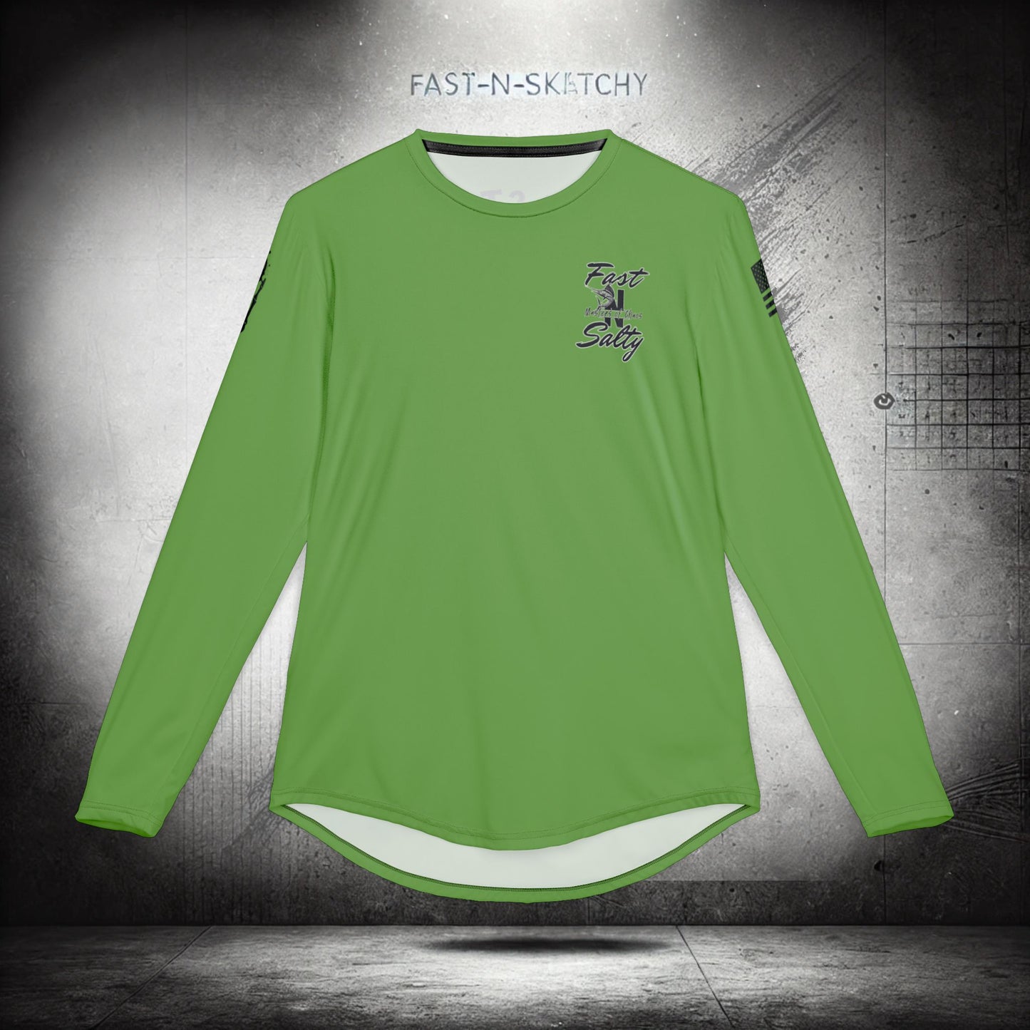 Fast-N-Salty UV Protection Long Sleeve Shirt - (Green) Perfect for Outdoor Adventures and Fishing