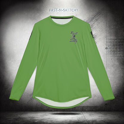 Fast-N-Salty UV Protection Long Sleeve Shirt - (Green) Perfect for Outdoor Adventures and Fishing