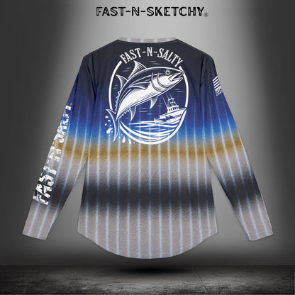 Bluefin Tuna Camo Fast-N-Salty UV Protection Long Sleeve Shirt