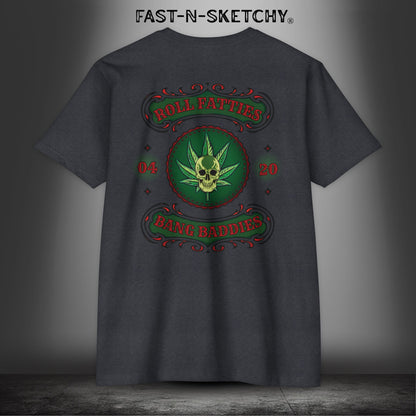 The Highlife: Roll Fatties & Bang Baddies: Biker Edition Premium Fitted Tee