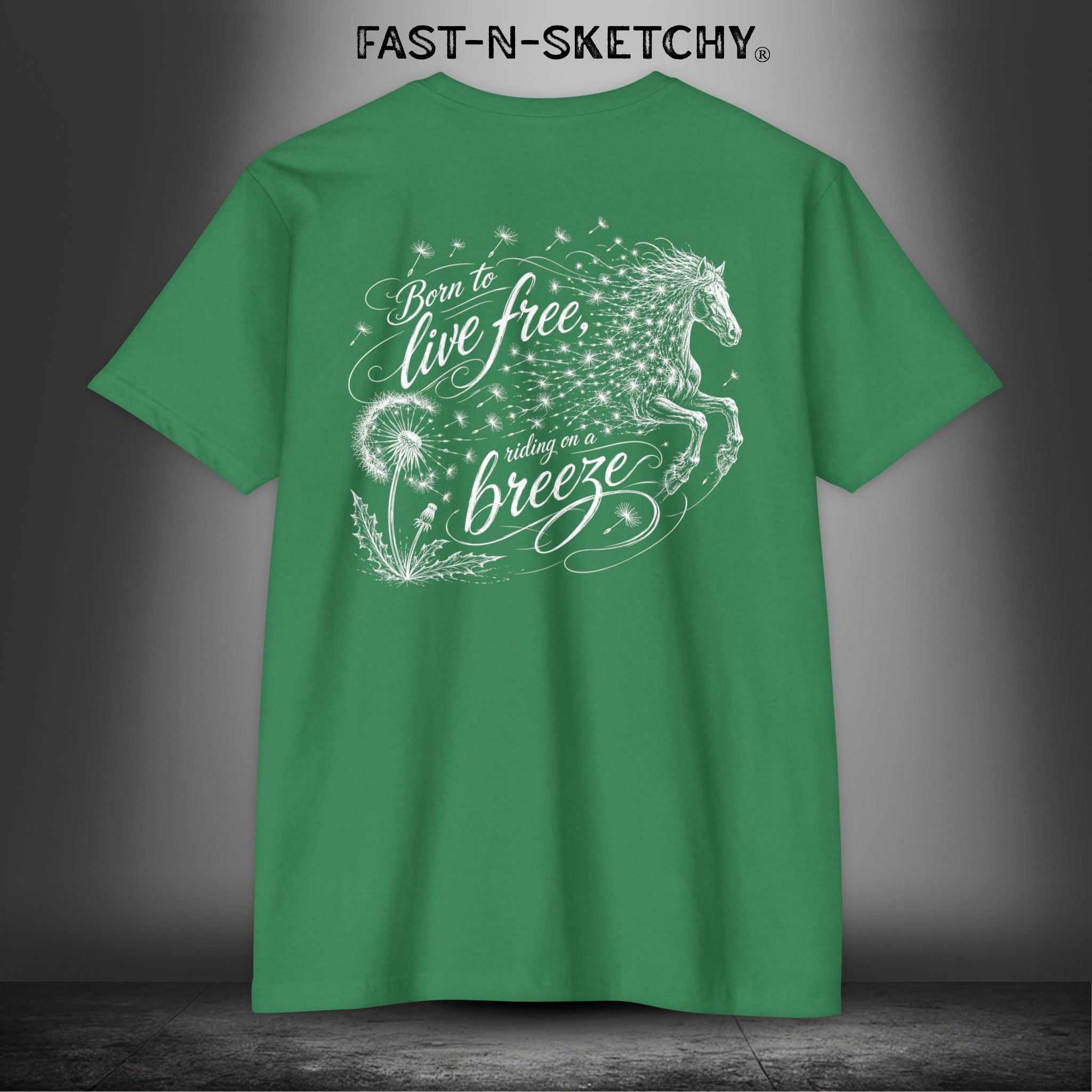 Dandelion: Born To Live Free, Riding on a Breeze - Rodeo Edition Premium Fitted Tee