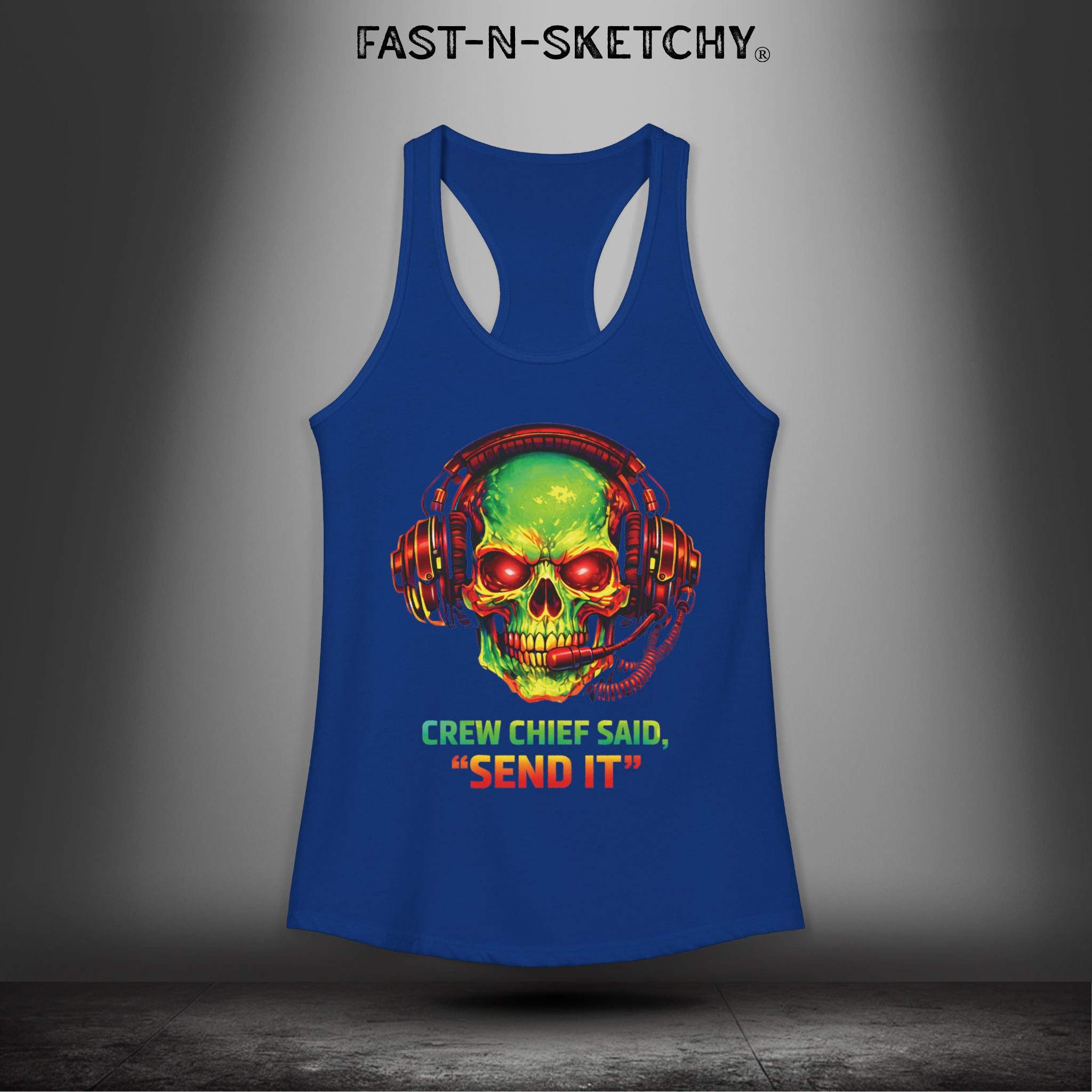 Crew Chief Said, Send It: Bagger Racing Biker Edition Razorback Tank