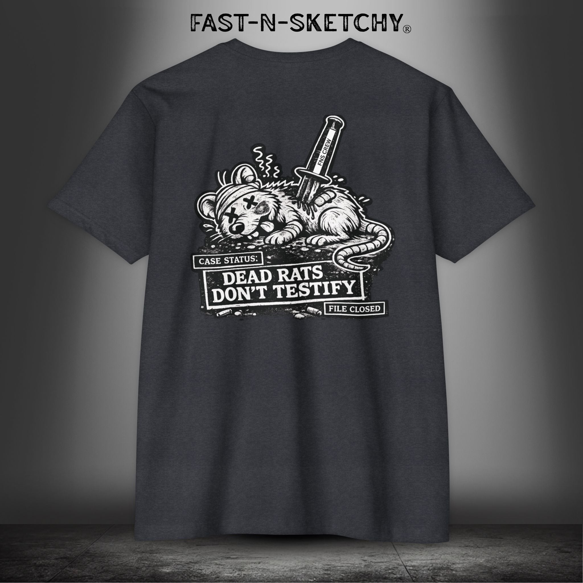 Dead Rats Don't Testify: Biker Edition Premium Fitted Tee