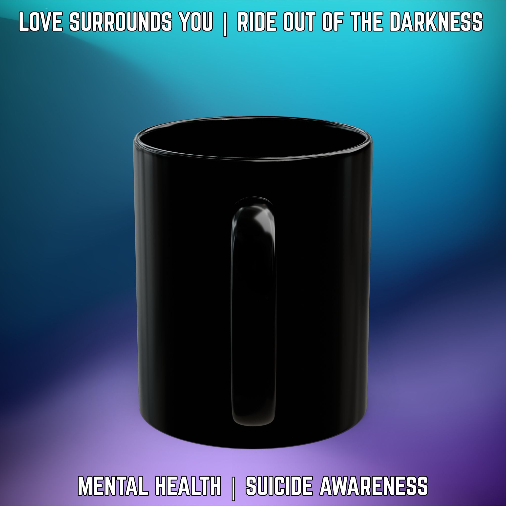 Ride Out of Darkness 2026 Black Mug — Mental Health & Suicide Awareness - LSY