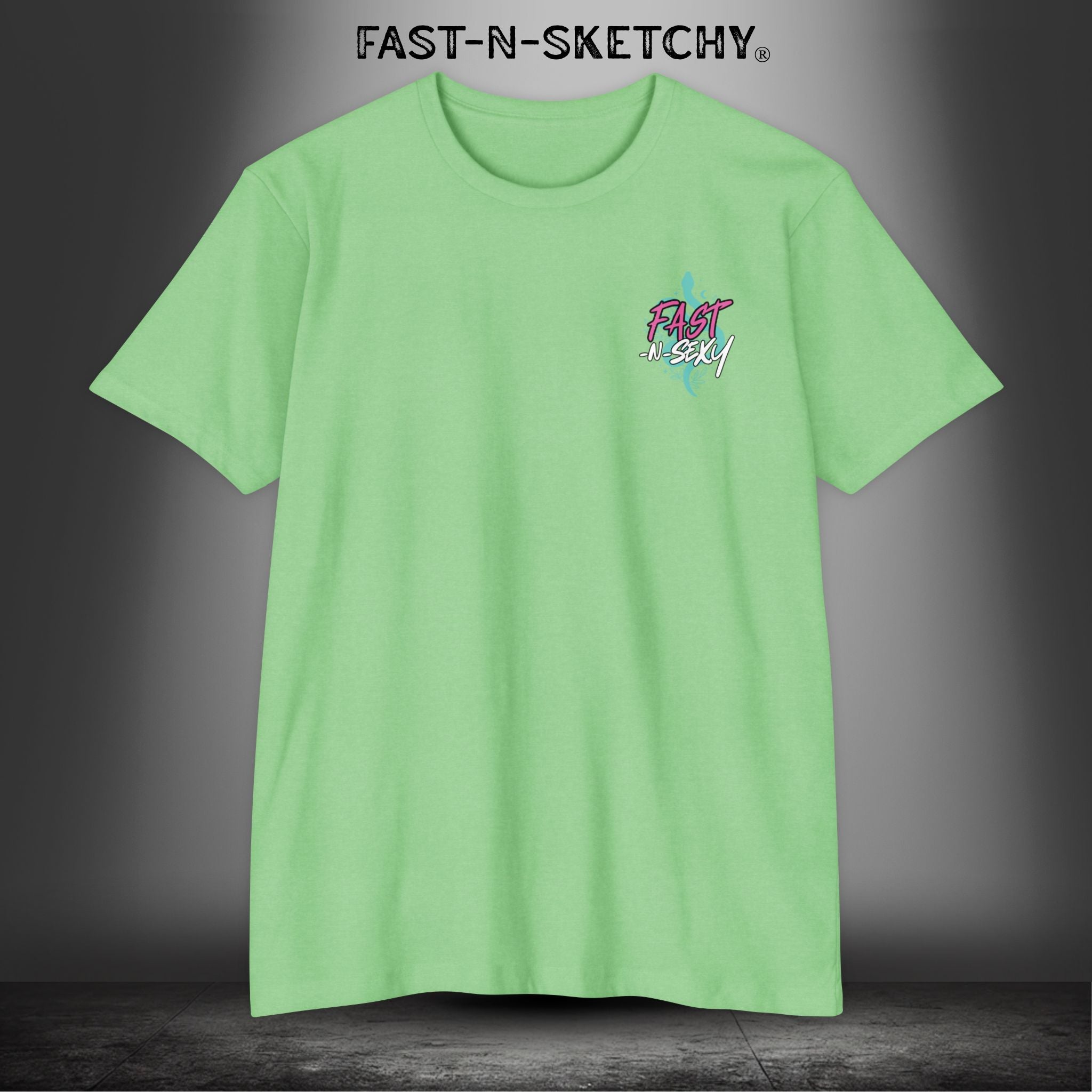 FAST-N-SEXY™ WITH HALF SKULL - T-shirt Classic Fit Crewneck - Next Level 6210