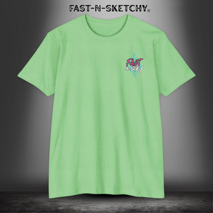 FAST-N-SEXY™ WITH HALF SKULL - T-shirt Classic Fit Crewneck - Next Level 6210