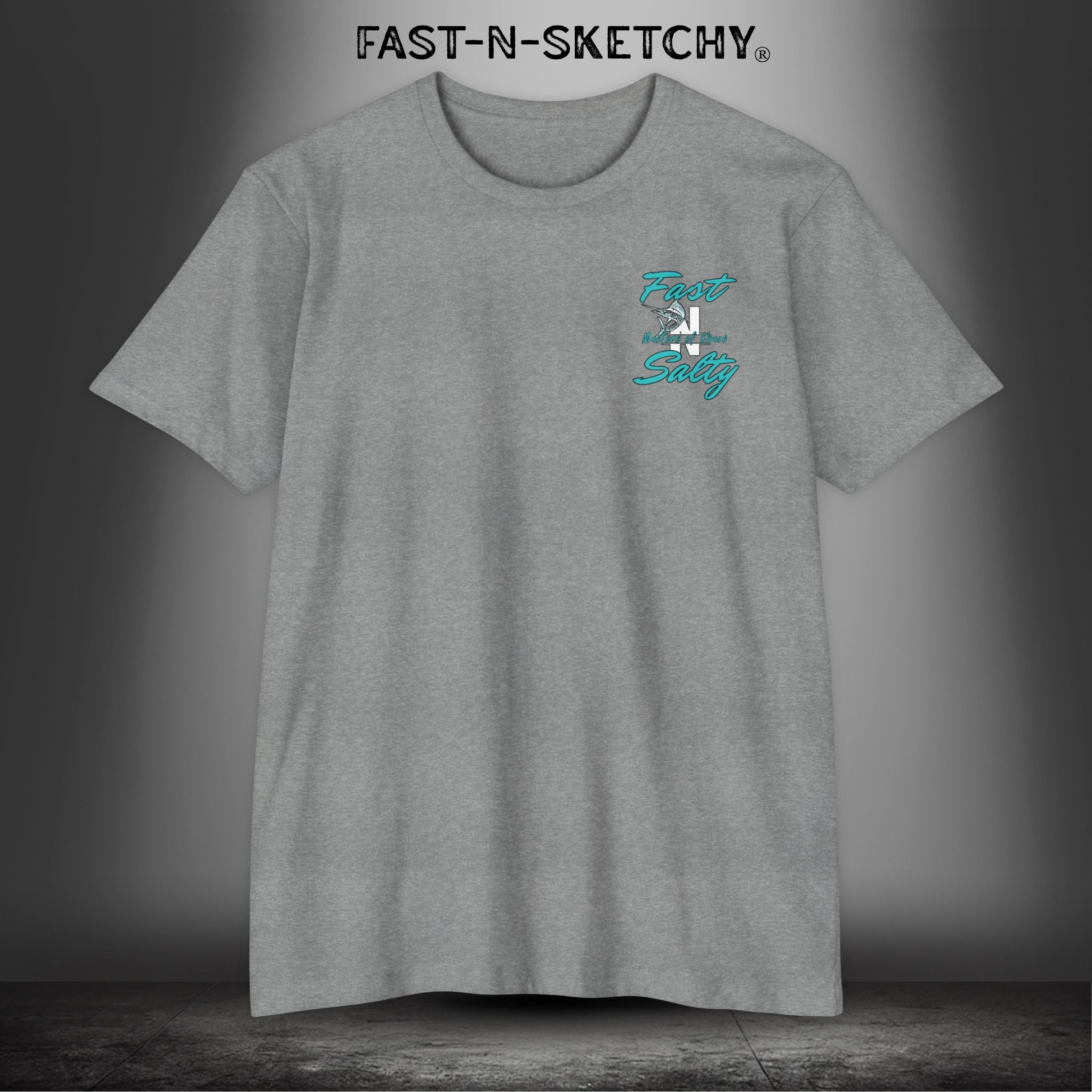 WE GREW HERE, YOU FLEW HERE, GO AWAY: Teal on Black T-Shirt Next Level 6210