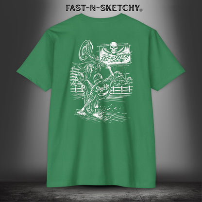 Stay Up Biker Edition Premium Fitted Tee