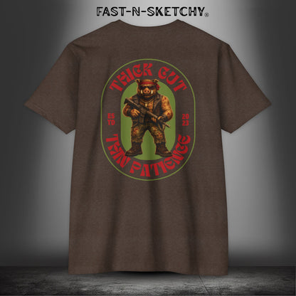 Porkchop, Thick Cut Thin Patience: Military Edition Premium Fitted Tee