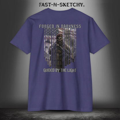 Forged in Darkness Military Edition — "Guided by the Light" Patriotic Tee