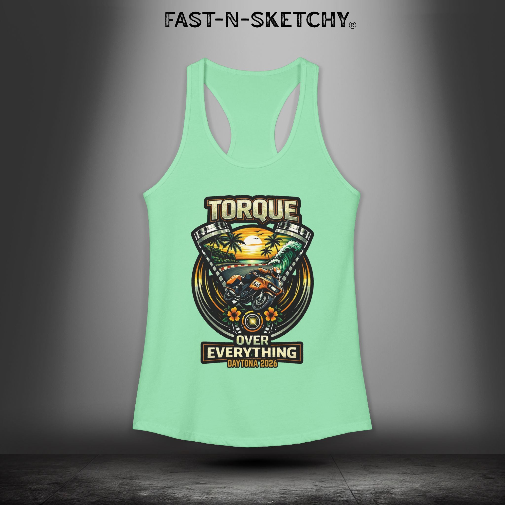 Torque Over Everything: Daytona Bike Week Bagger Racing Biker Edition Razorback Tank