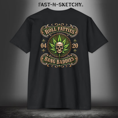 The Highlife: Roll Fatties & Bang Baddies: Biker Edition Premium Fitted Tee