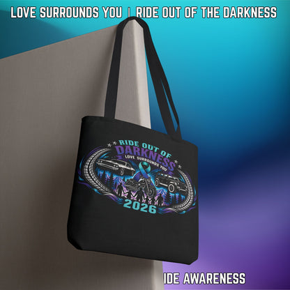 Ride Out of Darkness 2026 Tote Bag — Mental Health & Suicide Awareness - LSY