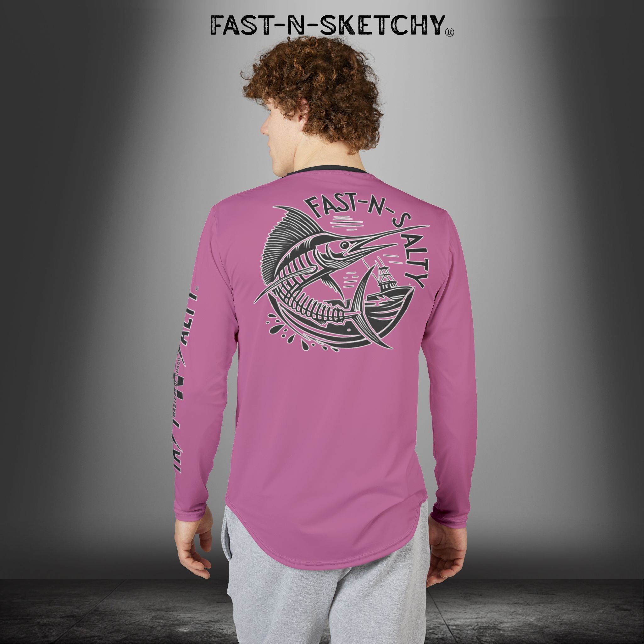 Fast-N-Salty UV Protection Long Sleeve Shirt - (Pink) Perfect for Outdoor Adventures and Fishing