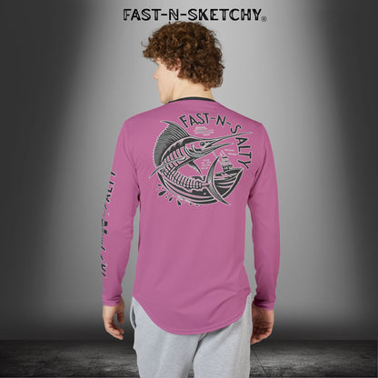 Fast-N-Salty UV Protection Long Sleeve Shirt - (Pink) Perfect for Outdoor Adventures and Fishing
