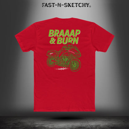 BRAAAP & BURN: Bagger Racing Biker Edition Relaxed Classic Tee