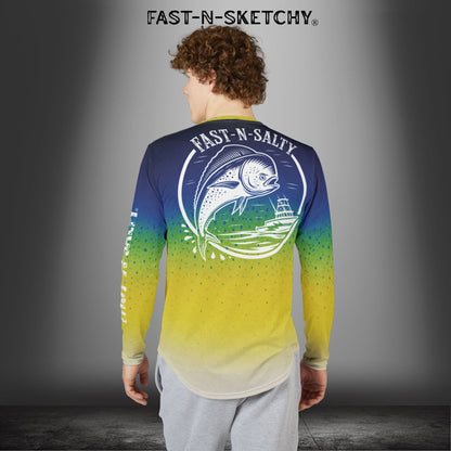 Mahi Mahi Dolphin Camo Fast-N-Salty UV Protection Long Sleeve Shirt