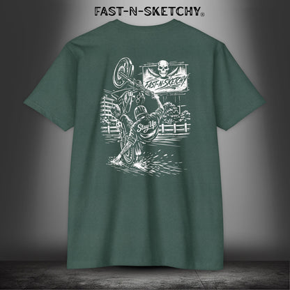 Stay Up Biker Edition Premium Fitted Tee