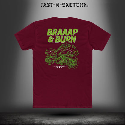 BRAAAP & BURN: Bagger Racing Biker Edition Relaxed Classic Tee