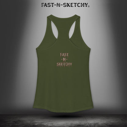 Grippy Sox Grippy Box: FAST-N-SKETCHY - Racerback Tank Top
