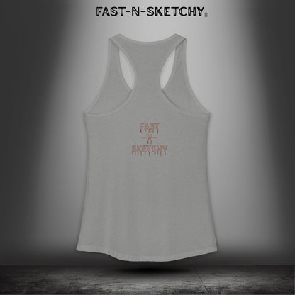 Grippy Sox Grippy Box: FAST-N-SKETCHY - Racerback Tank Top