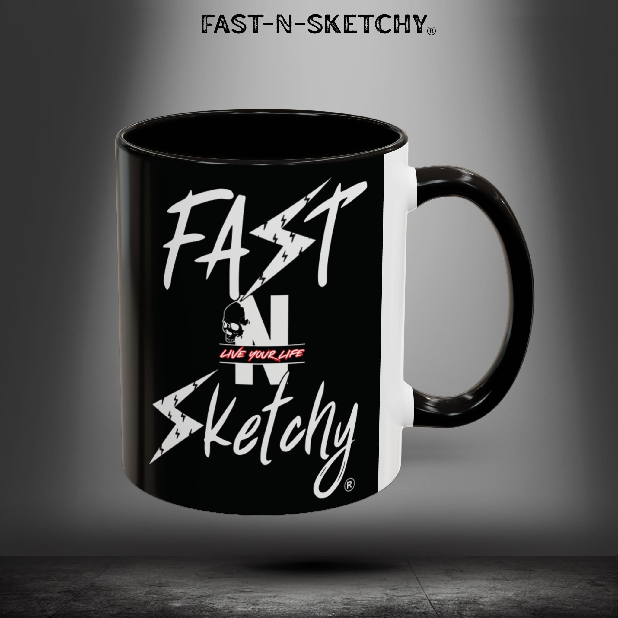 Mugs - MOST HUMANS ARE ALIVE BUT NEVER LIVE - FAST-N-SKETCHY®