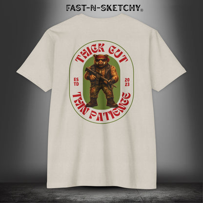Porkchop, Thick Cut Thin Patience: Military Edition Premium Fitted Tee