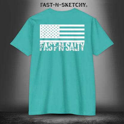 Fast-N-Salty Flag Tee — Premium Fitted Patriotic T-Shirt